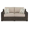 Ashley Furniture Signature Design Coastline Bay Outdoor Loveseat With Cushion
