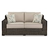 Signature Design Coastline Bay Outdoor Loveseat With Cushion