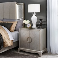 Contemporary Door Bedside Chest with Charging Station
