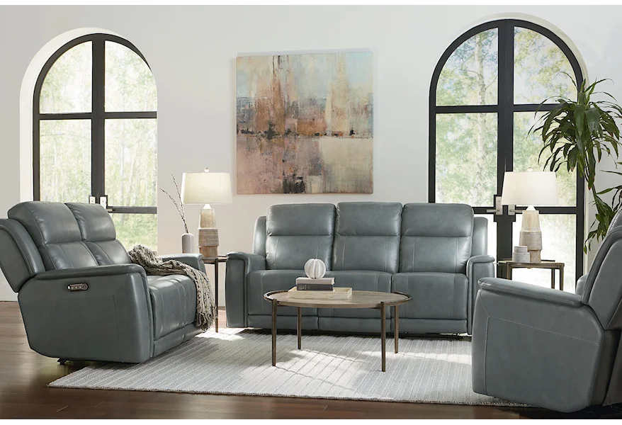 Club Level - Conover Power Reclining Living Room Group by Bassett at VanDrie Home Furnishings