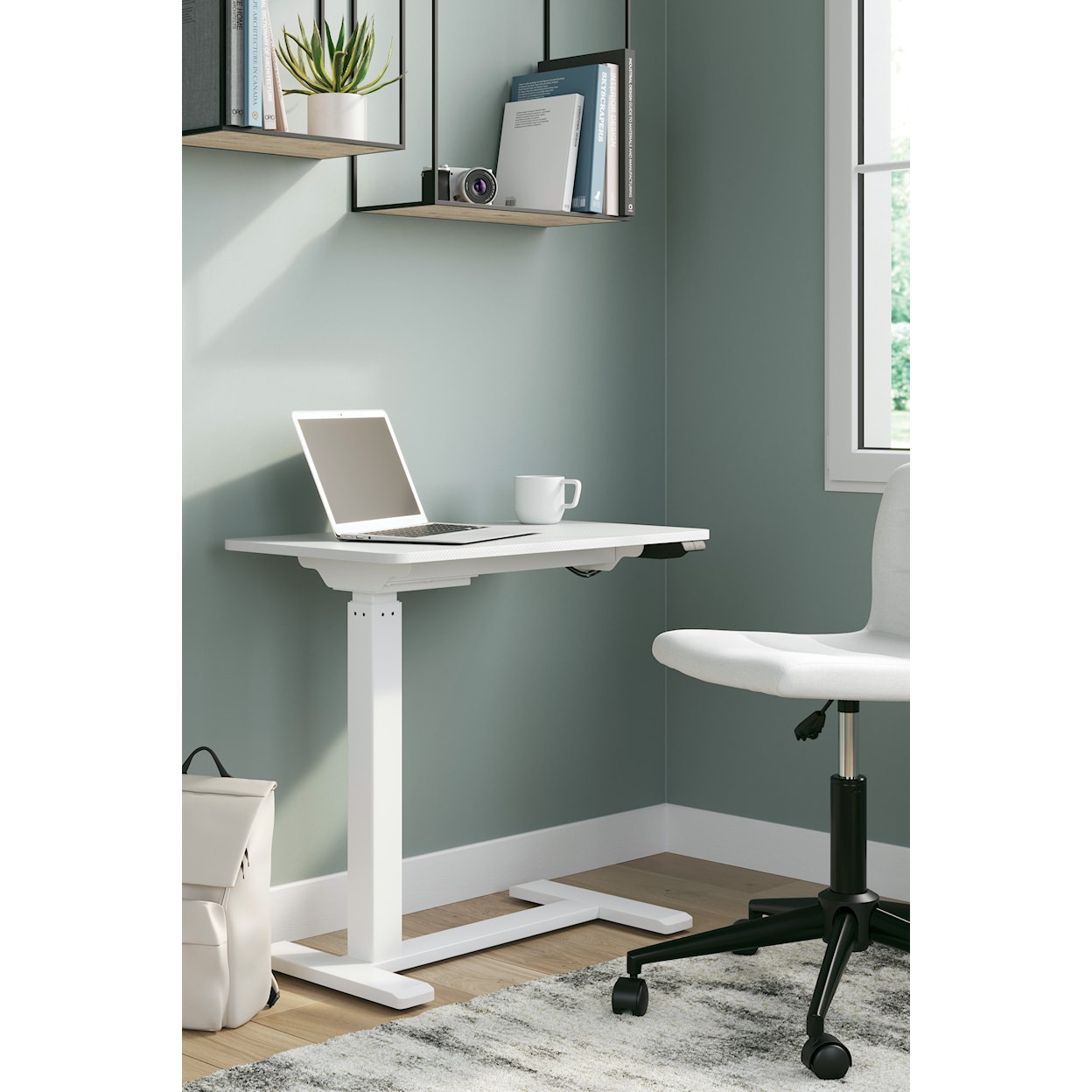 Signature Design by Ashley Furniture Lynxtyn Adjustable Height Home Office Side Desk