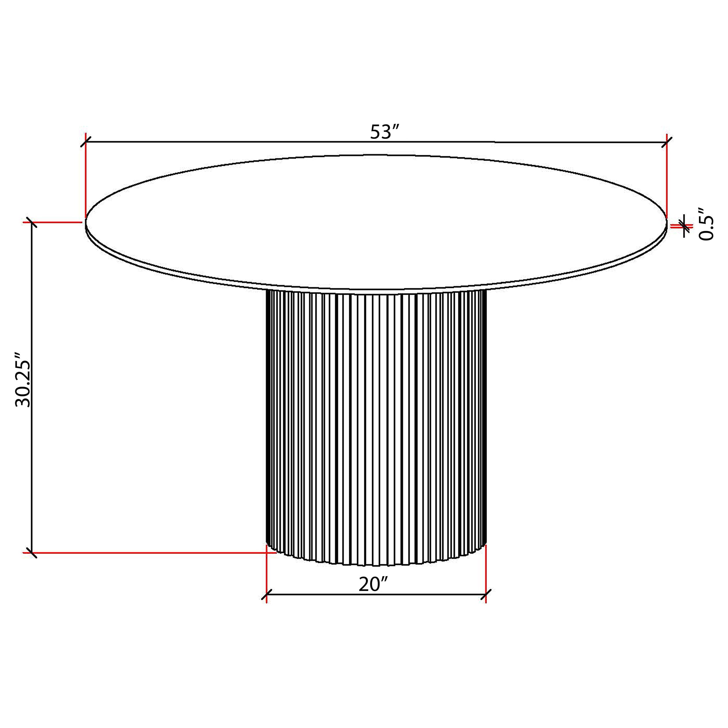 Acadia 53-inch Sintered Top Dining Table