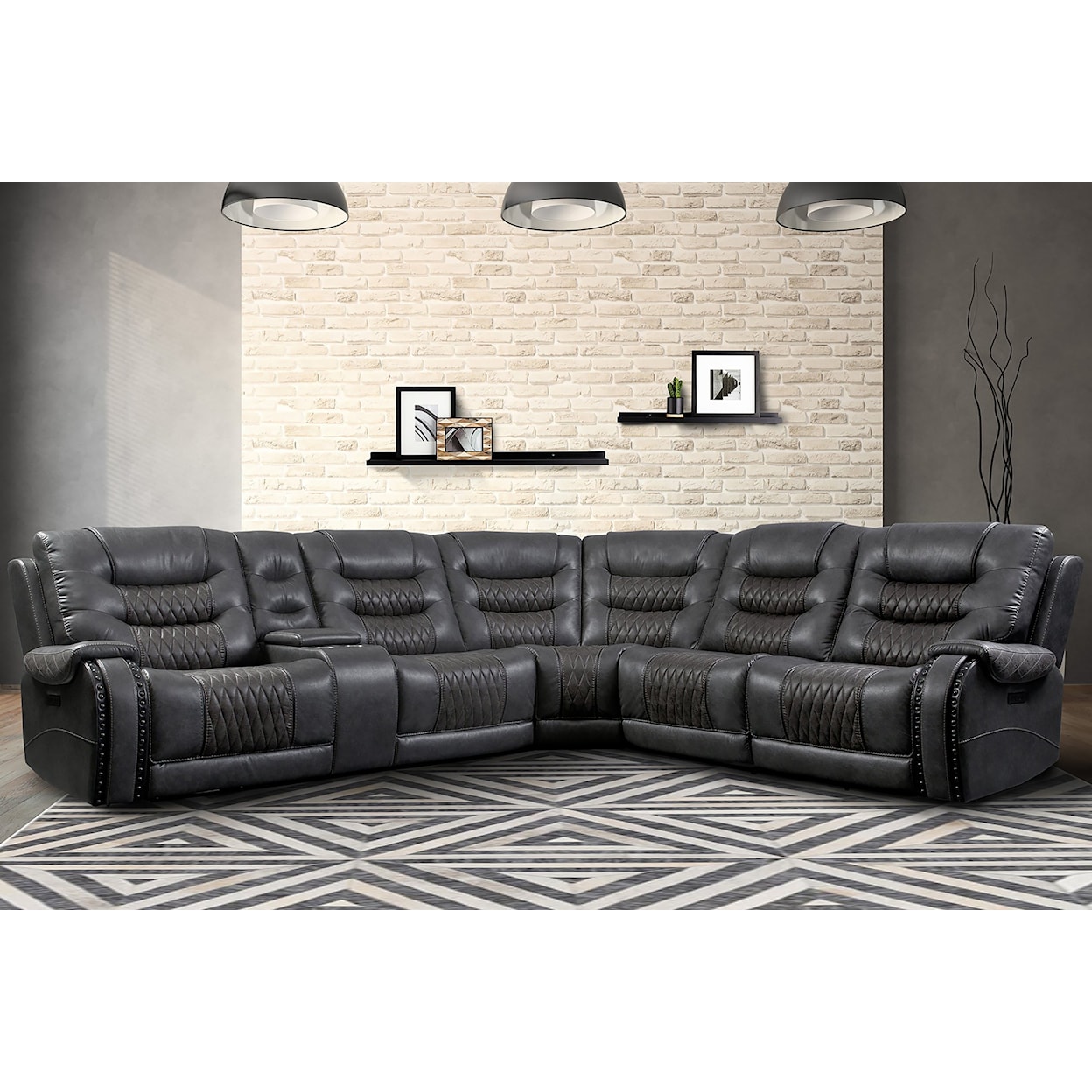 Parker Living Outlaw - Stallion 6 Piece Modular Power Sectional