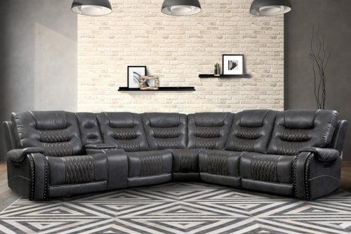 6 Piece Modular Power Reclining Sectional