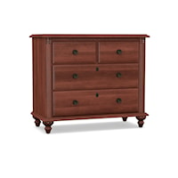 Traditional 4-Drawer Bedside Chest with Soft-Close Drawers