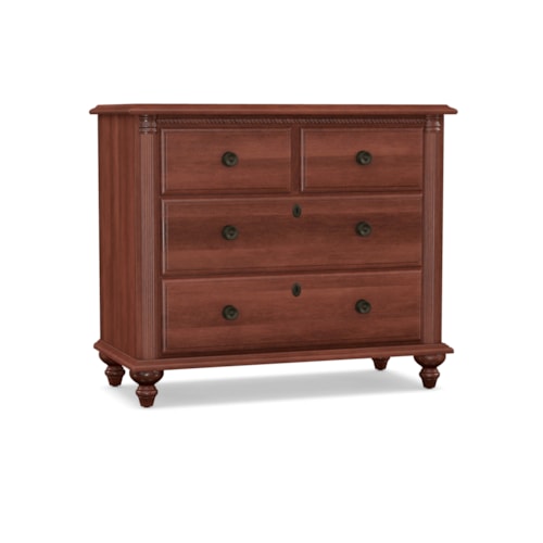 Traditional 4-Drawer Bedside Chest with Soft-Close Drawers