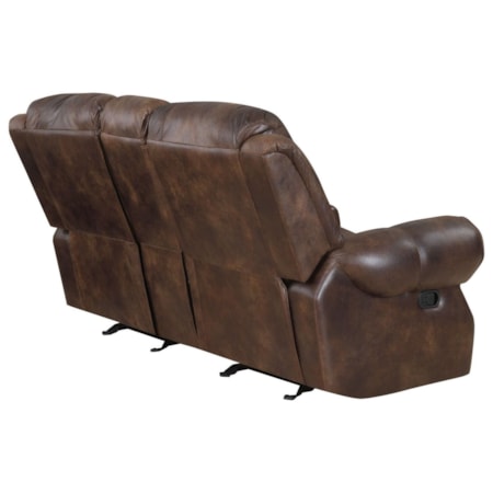 Manual Recliner Console Loveseat