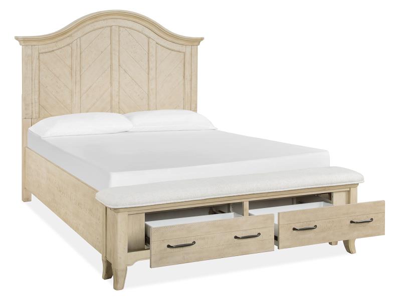 Magnussen Home Harlow Bedroom B549154A Farmhouse Queen Upholstered