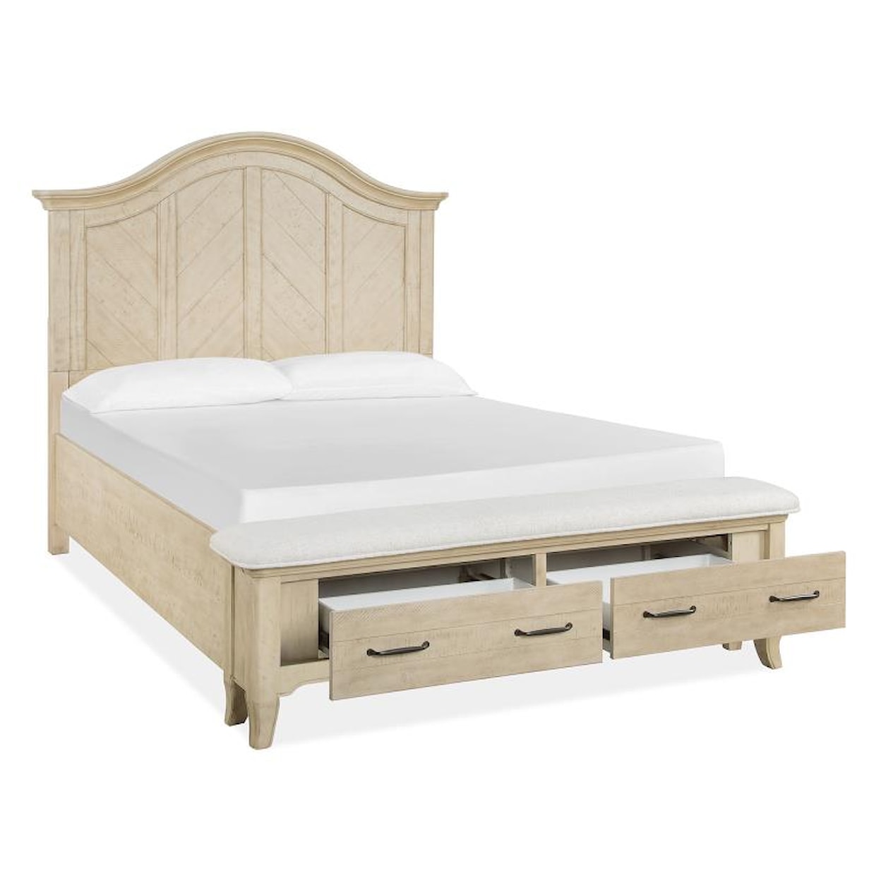 Magnussen Home Harlow Bedroom King Upholstered Storage Bed