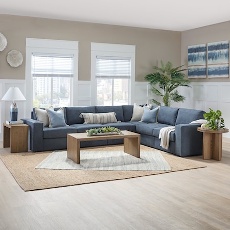 Standard-Arm 6-Seat Sectional Sofa