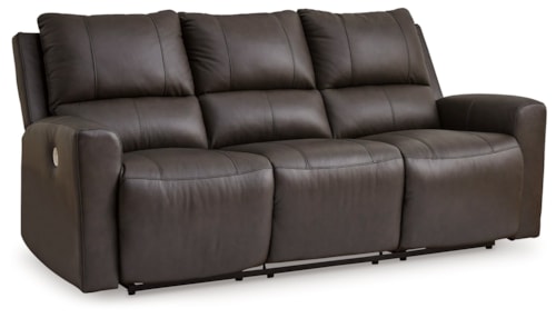 Leather Match Power Reclining Sofa