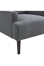 Elements International Kiwi Mid-Century Modern Accent Chair with Channel Tufting