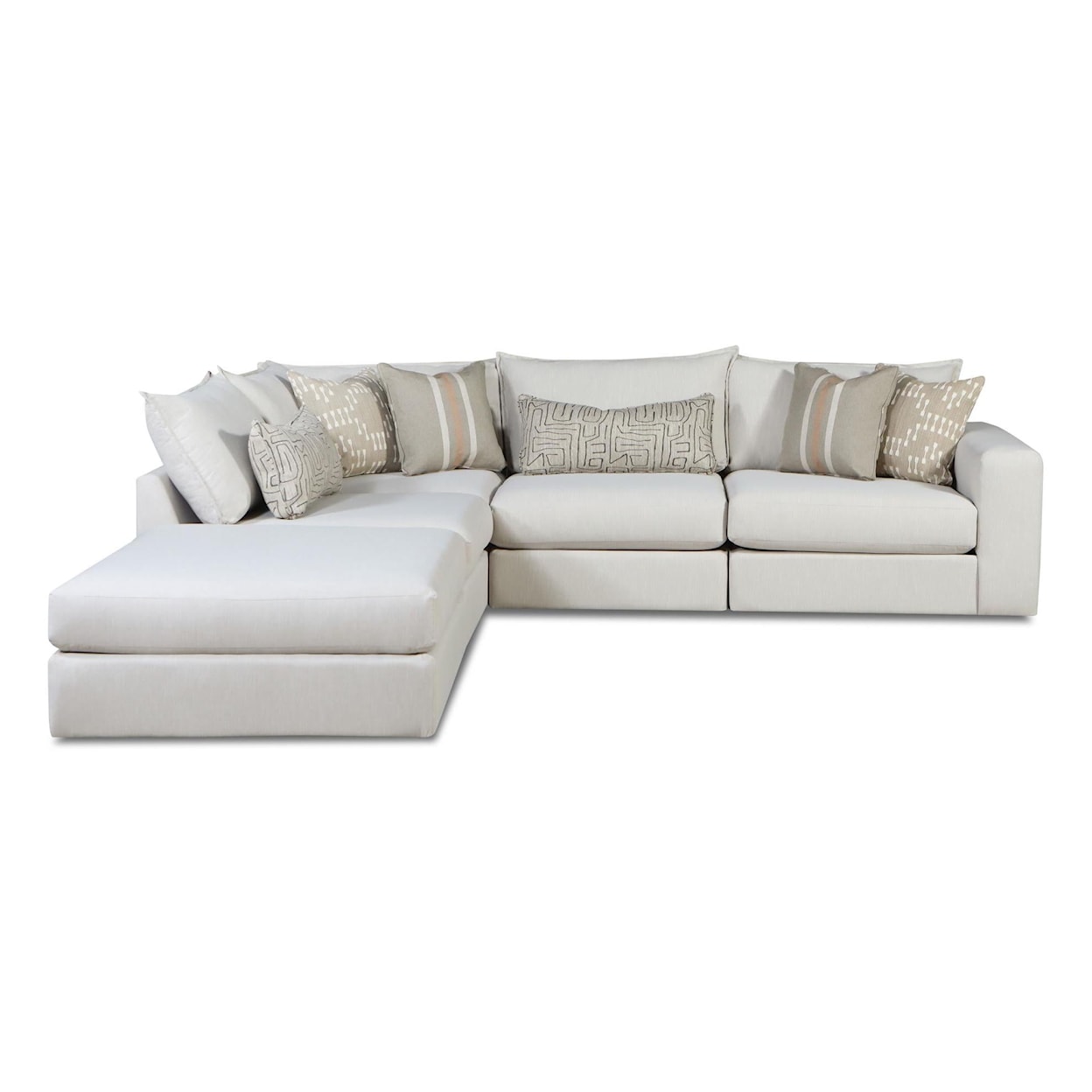 Fusion Furniture 7000 CHARLOTTE PARCHMENT Sectional