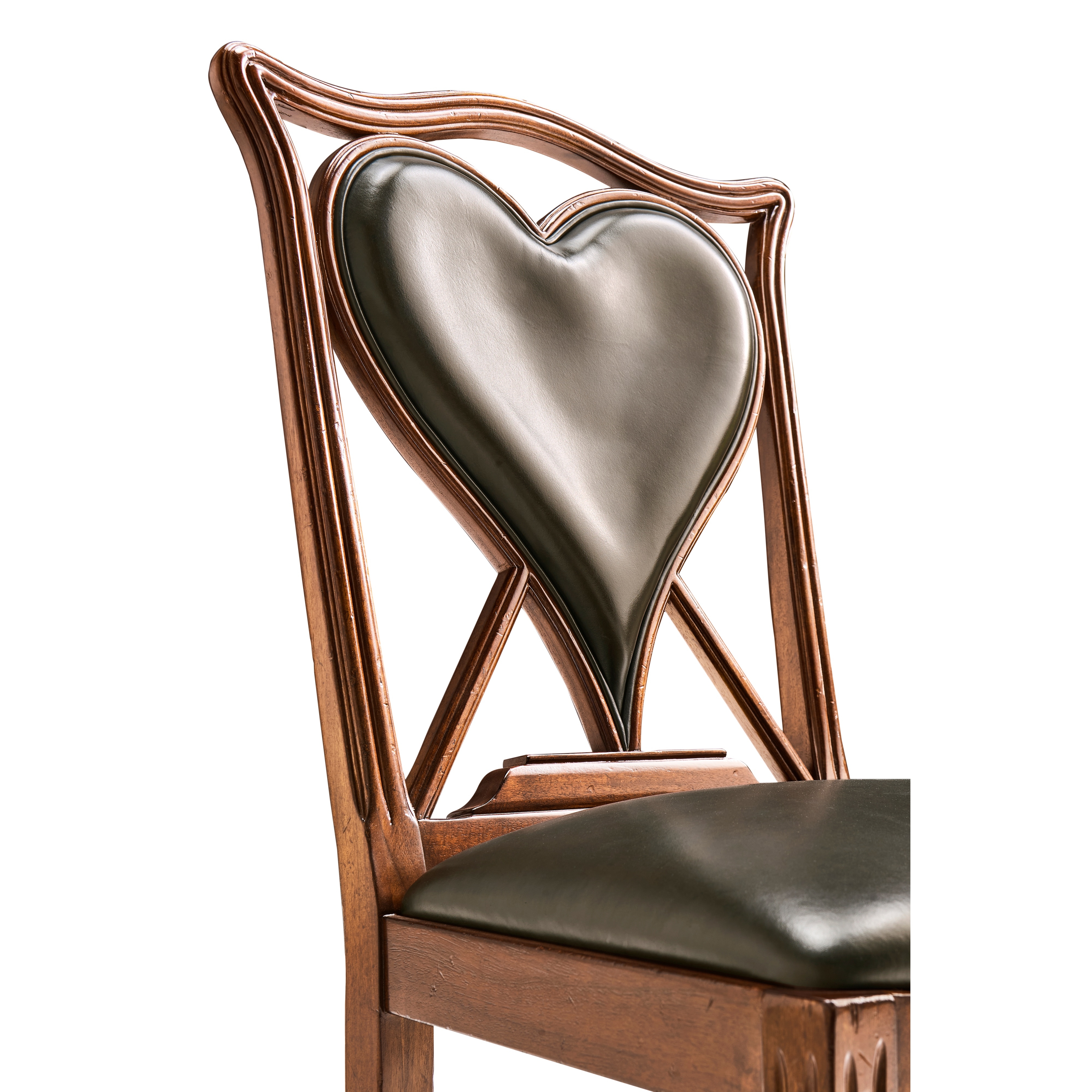 Jonathan Charles JC Traditional Playing Card "Heart" Side Chair