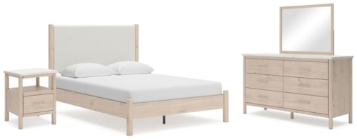Queen Panel Bed, Dresser, Mirror And Nightstand