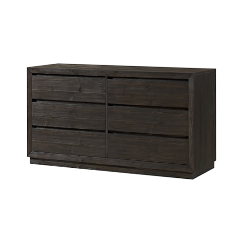 Rustic 6-Drawer Dresser