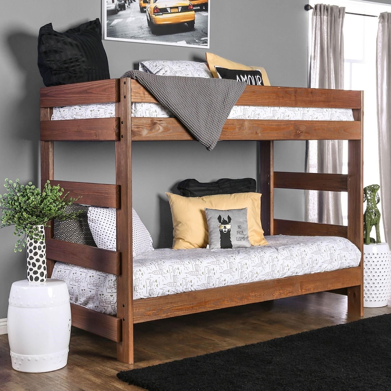 FUSA Arlette Twin/Twin Bunk Bed