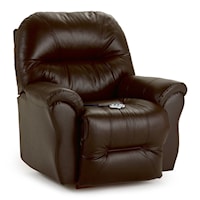 Casual Power Rocker Recliner with Leather Match