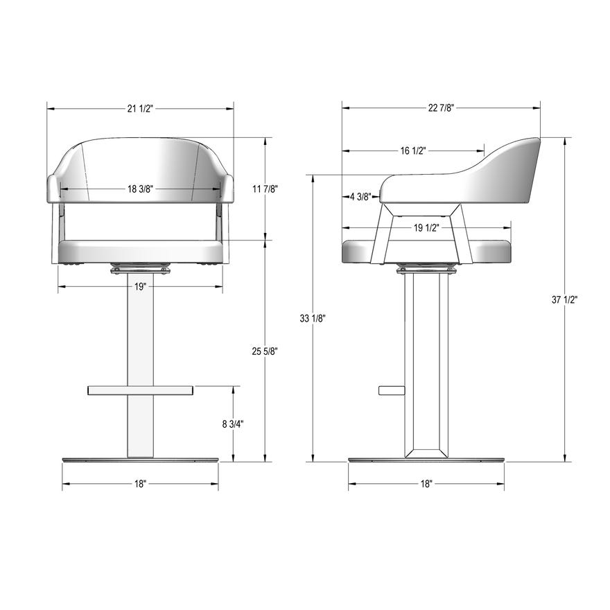 Upholstered Counter Height Swivel Stool