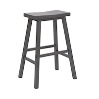 Transitional 24" Sawhorse Counter Height Stool