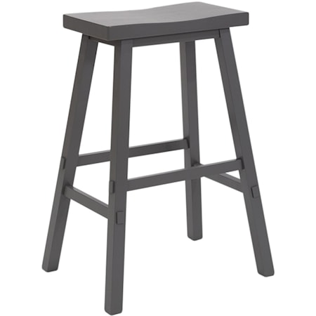 Transitional 24" Sawhorse Counter Height Stool