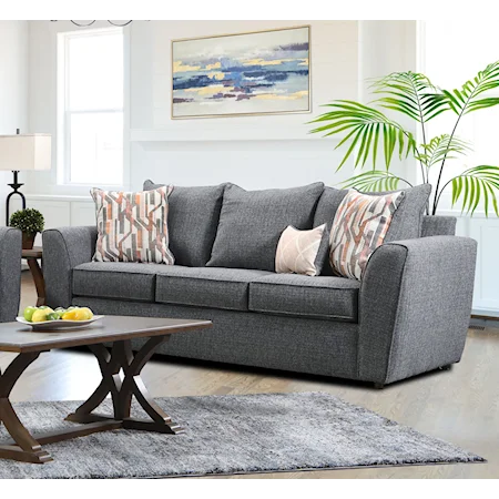 Transitional Sleeper Sofa with Tapered Flared Arms - Queen
