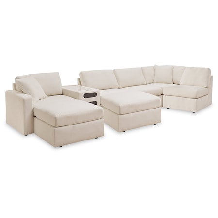 6-Piece Sectional And 2 Ottomans