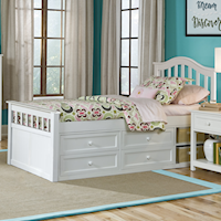 Finley Mission Twin Size Captain's Bed with Storage