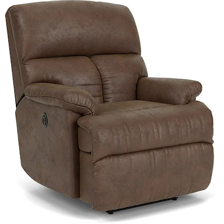 Casual Power Wall Recliner with Chaise Seating