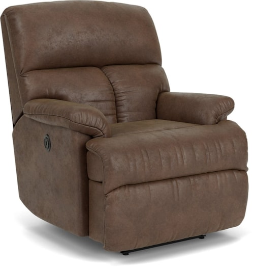 Casual Power Wall Recliner with Chaise Seating