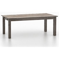Farmhouse Rectangular Table with Distressed Wood Finish