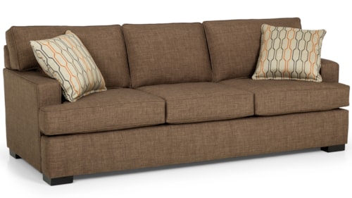 Transitional Sofa with Accent Pillows