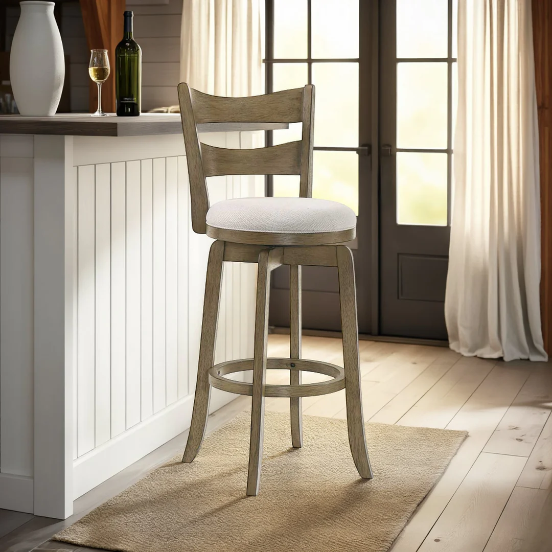 Armen Living Blair Full-Back Swivel Barstool
