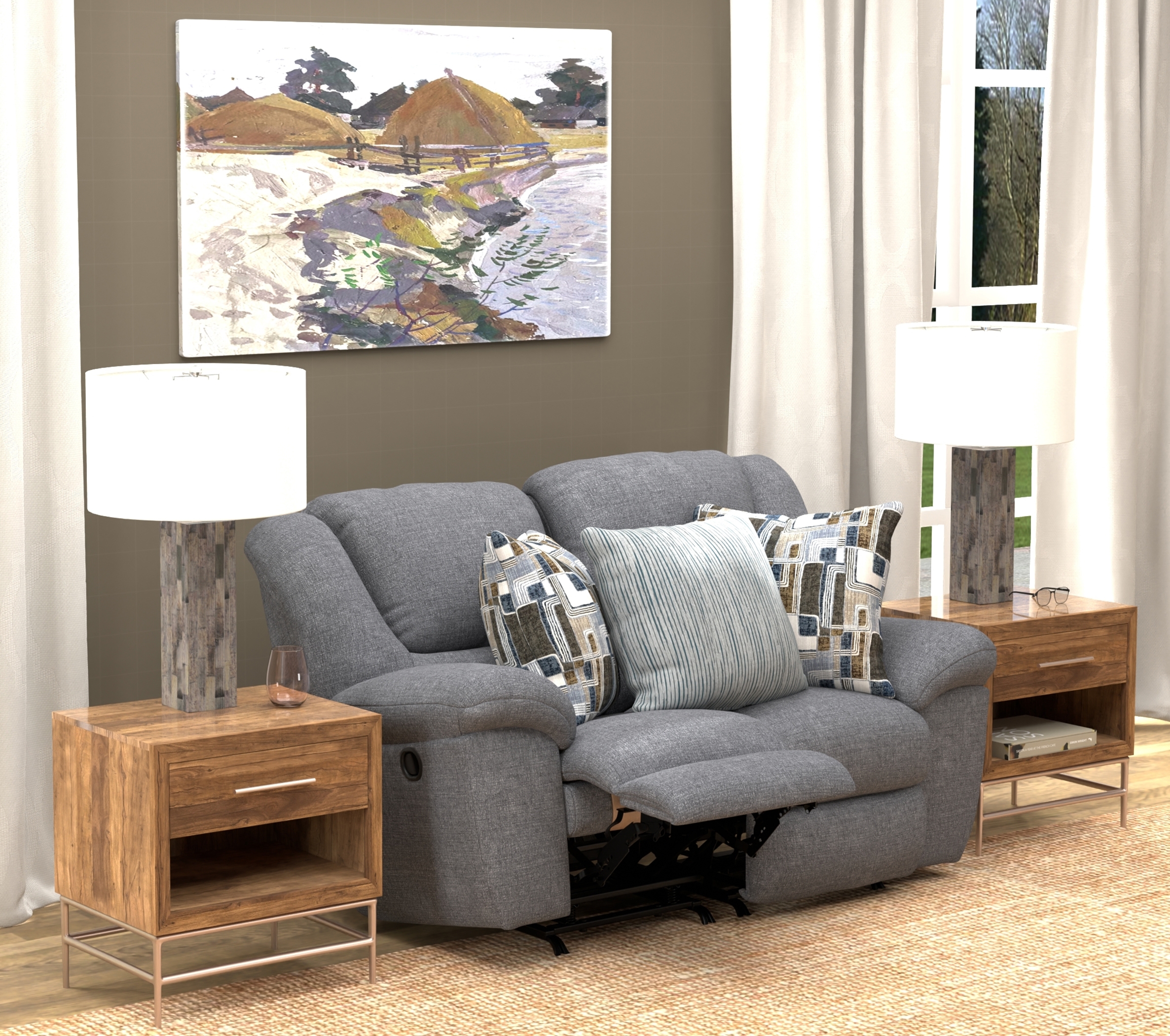 Catnapper Trifecta Manual Rocker Reclining Loveseat