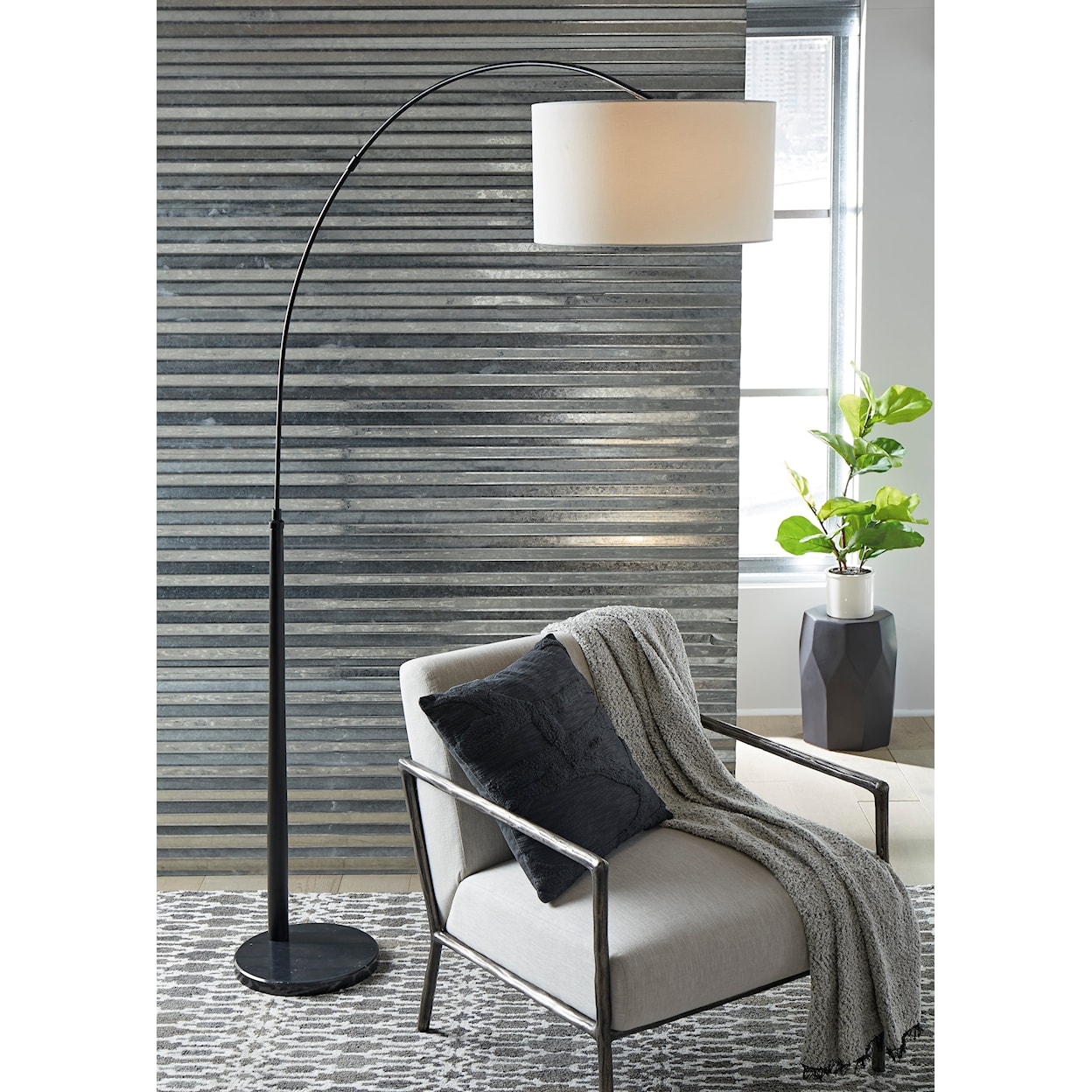 Benchcraft Lamps - Contemporary Veergate Arc Lamp