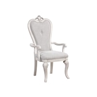 Traditional Upholstered Arm Chair with Ornate Detailing