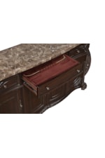 New Classic Palazzo Marina Traditional 4-Door Server with Marble Top