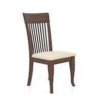 Transitional Customizable Side Chair with Upholstered Seat