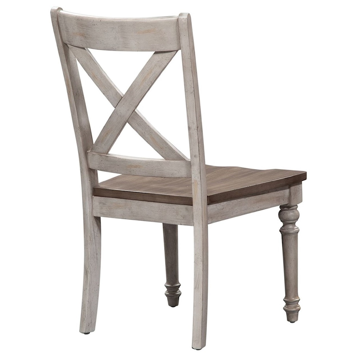 Libby Cottage Lane X Back Wood Seat Side Chair (RTA)