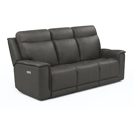 Power Reclining Sofa with Power Headrests and Adjustable Lumbar