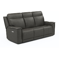 Power Reclining Sofa with Power Headrests and Adjustable Lumbar