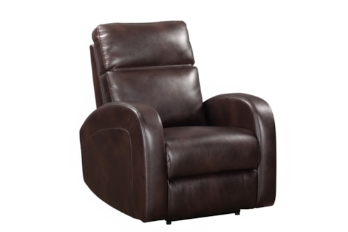 Contemporary Power Recliner with Sloped Arms