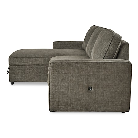 2-Piece Sectional with Pop Up Bed