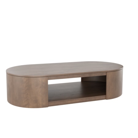 Oval Block-Base Coffee Table