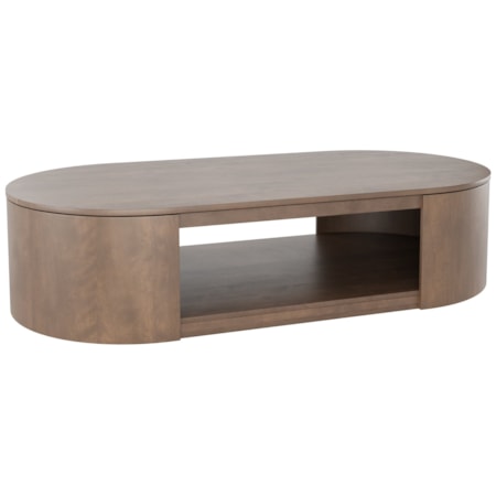 Oval Block-Base Coffee Table