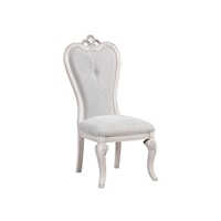 Traditional Upholstered Side Chair with Ornate Detailing