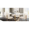 Diamond Sofa Furniture Skyline Set of 2 Dining Chairs in Cream Fabric