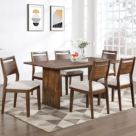 7-Piece Dining Set with Rectangular Table