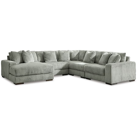 Contemporary 5-Piece Sectional Sofa with Left Facing Chaise