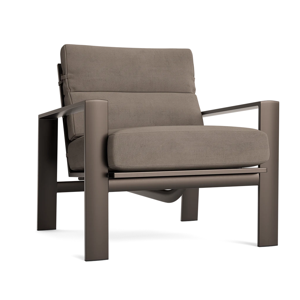 Cushioned Aluminum Lounge Chair